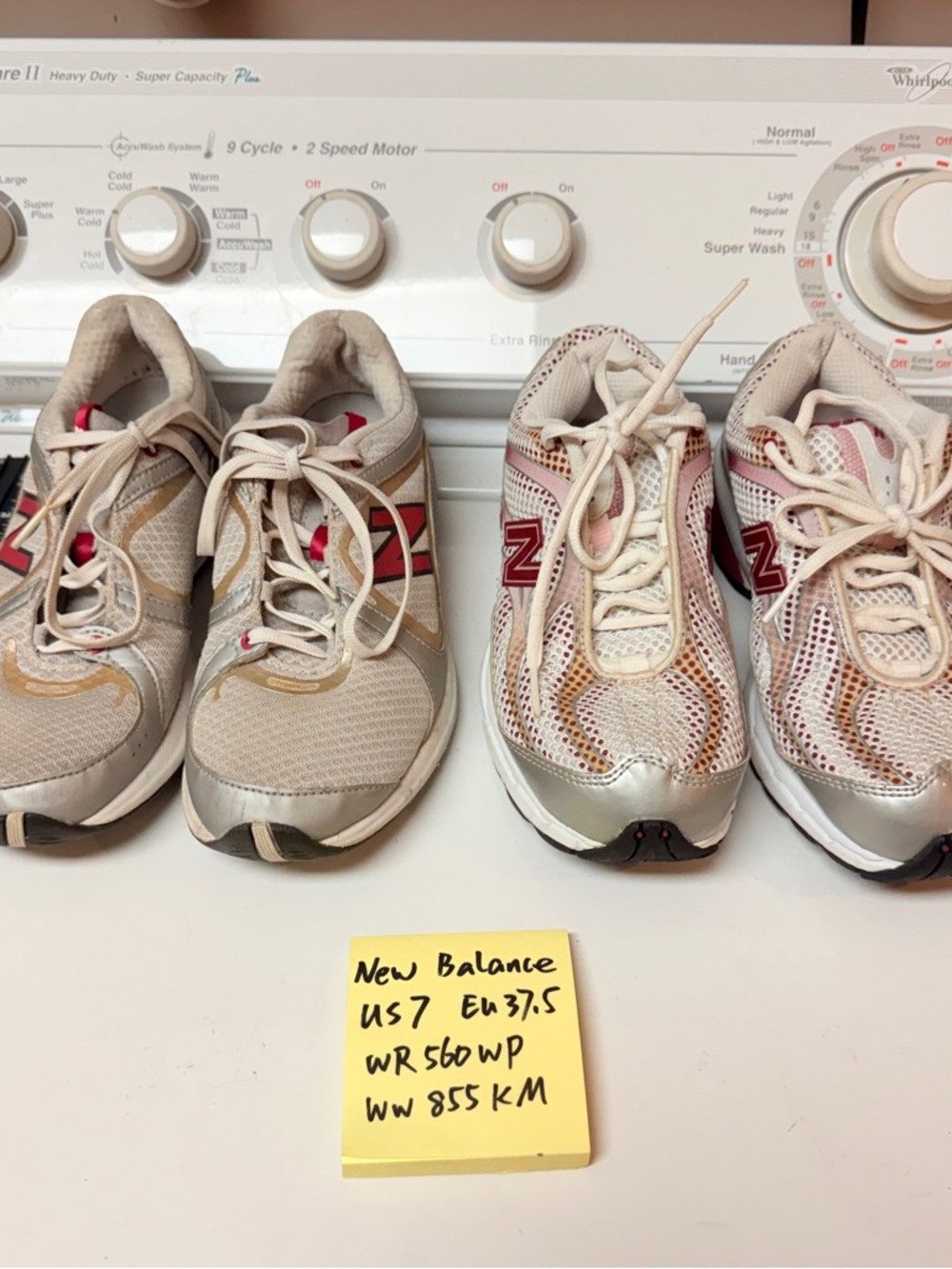 2 pairs New Balance shoes bundle Beige and Pink Mesh Sneakers US 7 / EU 37.5